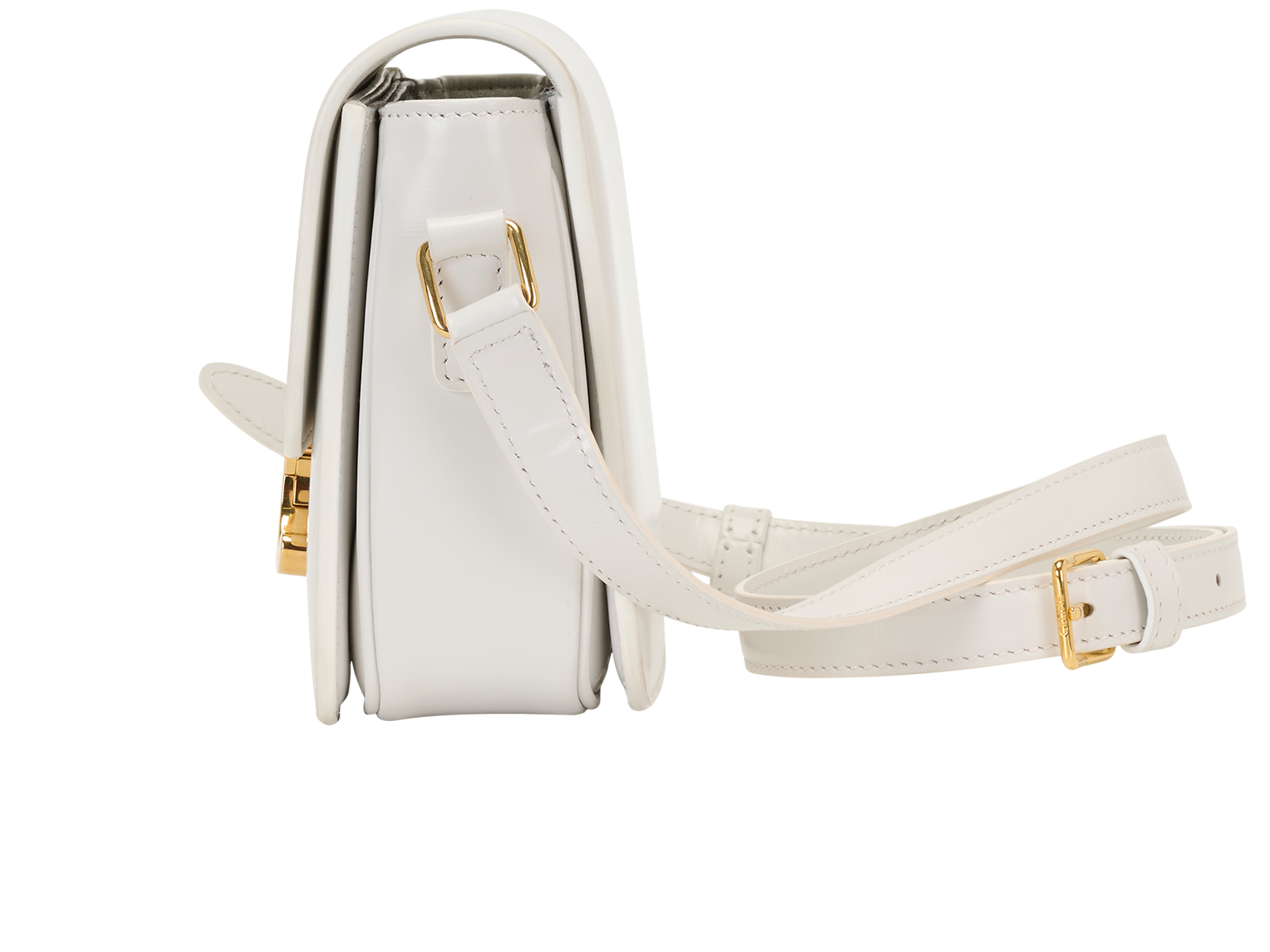 Teen Triomphe Bag, &pound;1,800, Handbags, White, Leather, Bottom view